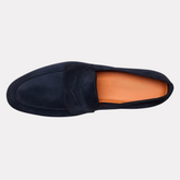 Men's blue suede Carlo penny loafer